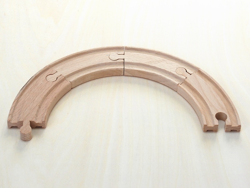 カーブ〈小〉　木のおもちゃ（木製汽車レール）