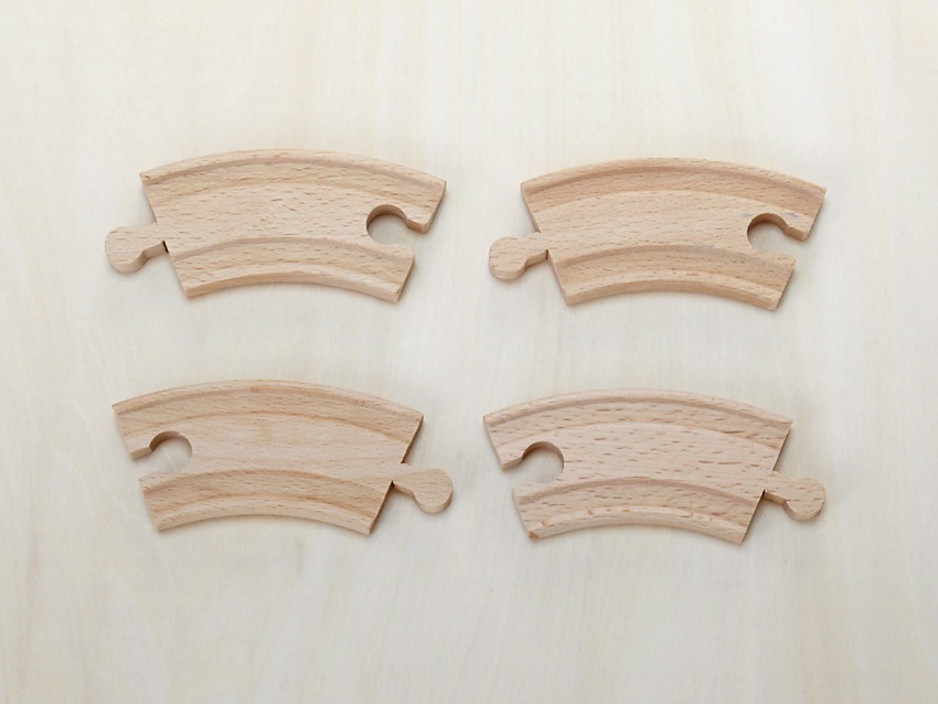 カーブ〈小〉　木のおもちゃ（木製汽車レール）