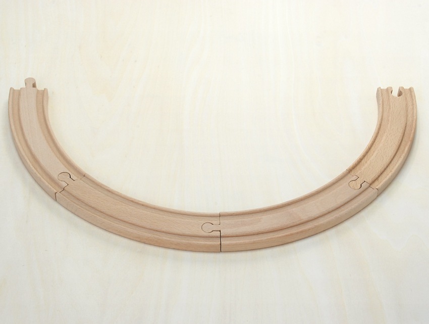 カーブ〈大〉　木のおもちゃ（木製汽車レール）