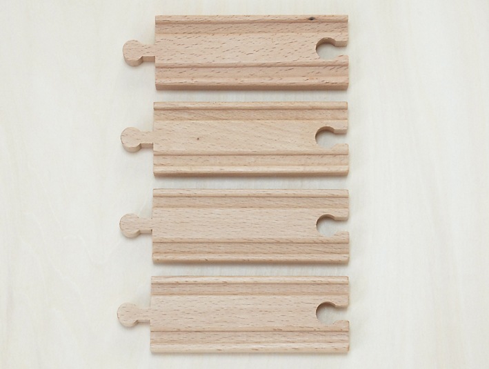 ストレート11cm　木のおもちゃ（木製汽車レール）