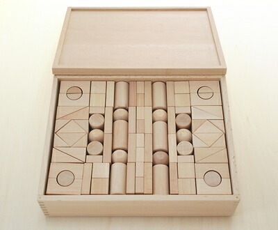 OUTLET 積木3Bセット　137pcs　木のおもちゃ（積木）