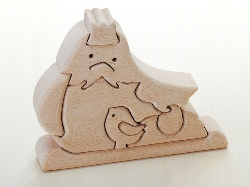 期間限定★特別価格・立体パズル にわとり(木のおもちゃパズル)