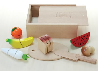 《presentいちご付き》包丁屋さん Cセット (木のおもちゃ ままごと)