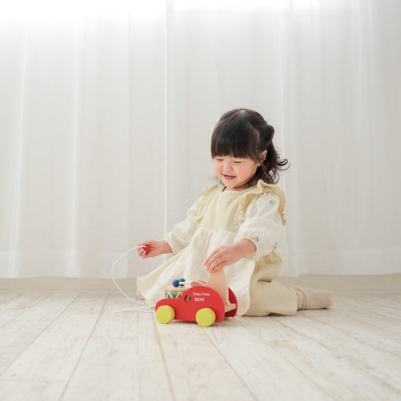 OUTLET ぽこぽこくまさん《専用BOX*包装不可》　　木のおもちゃ（その他）