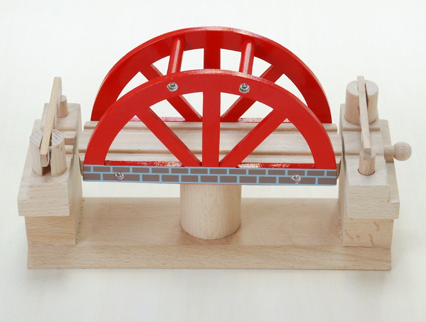 回転橋 木のおもちゃ(木製汽車レール)