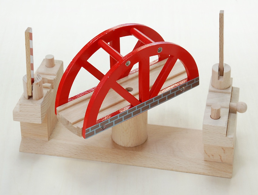 回転橋 木のおもちゃ(木製汽車レール)