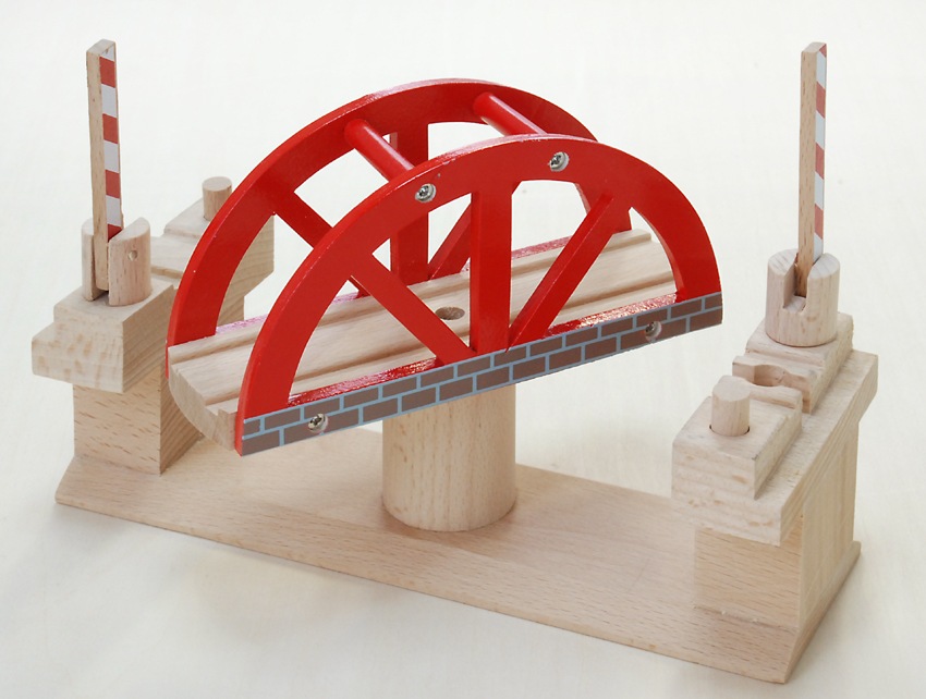 回転橋 木のおもちゃ(木製汽車レール)
