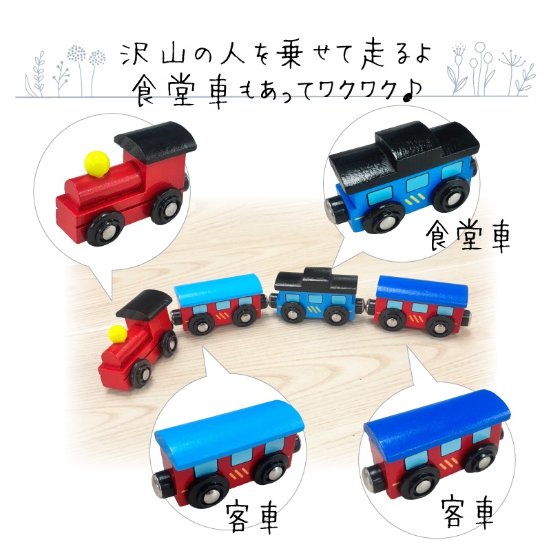 機関車　木のおもちゃ（木製汽車レール）
