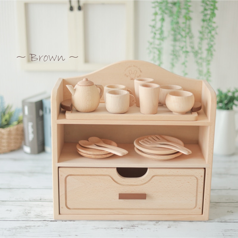 OUTLET 名入れ付き・カラーが選べる！ミニままごとセット〈食器A