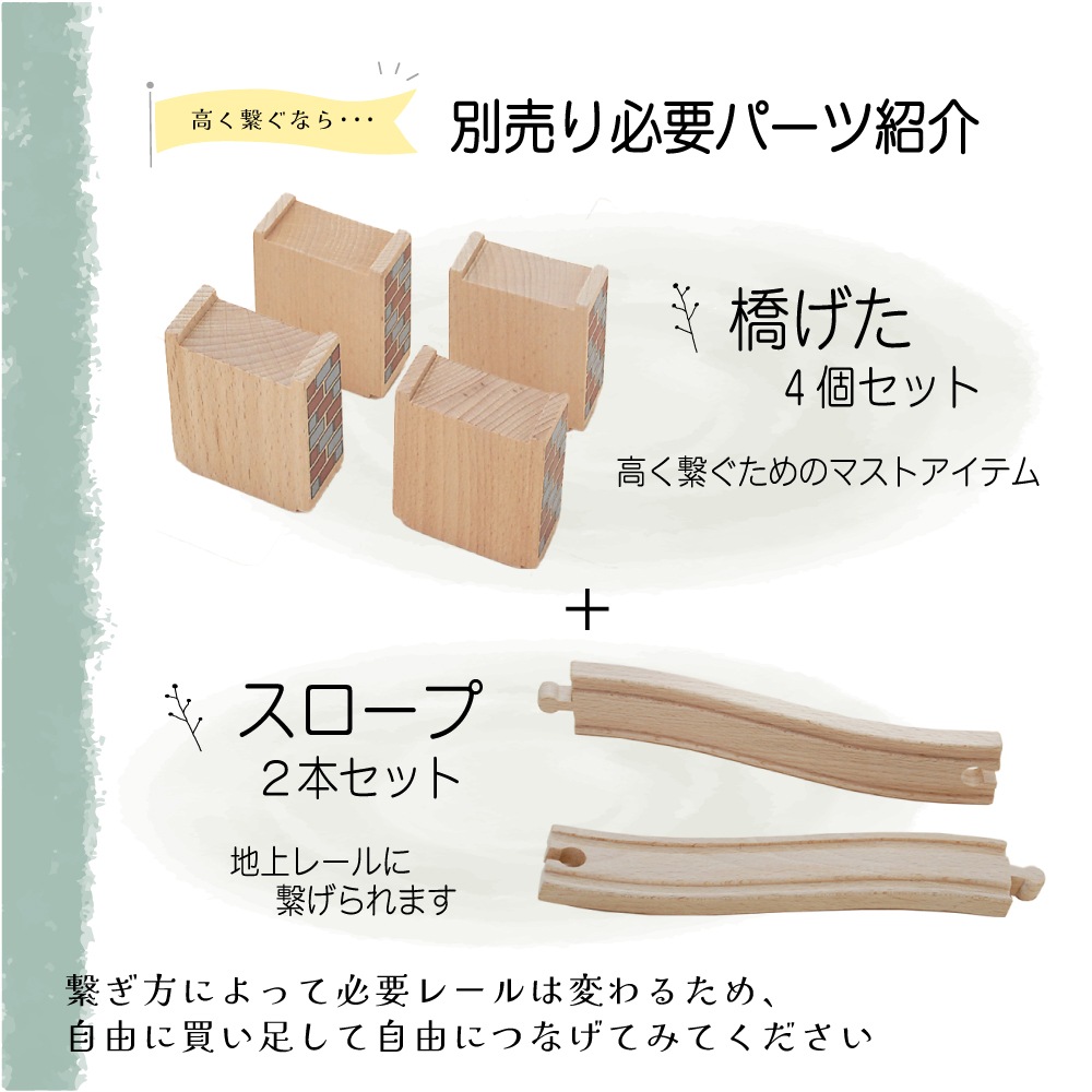 橋　木のおもちゃ（木製汽車レール）