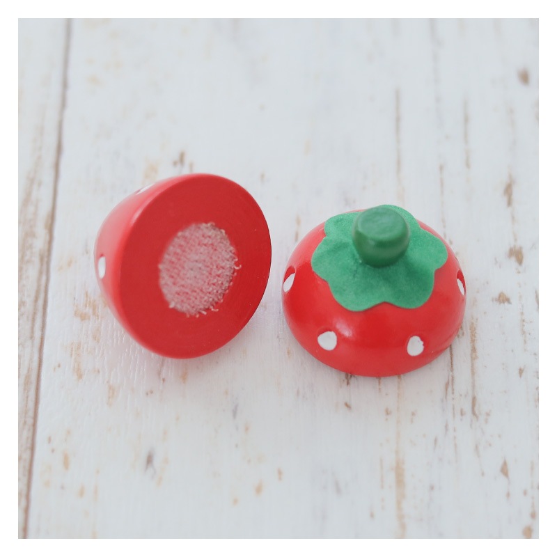 《presentいちご付き》包丁屋さん Bセット　(木のおもちゃ　ままごと)