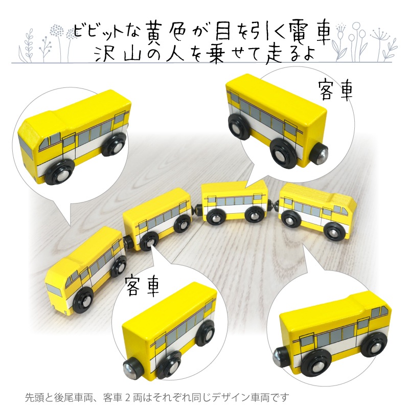 電車　木のおもちゃ（木製汽車レール）