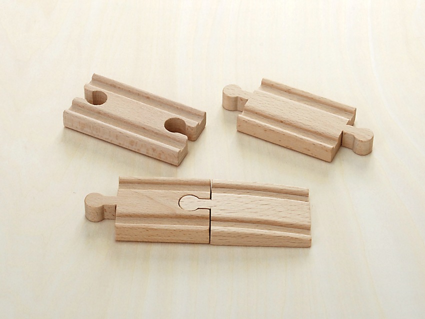 変形ストレート　木のおもちゃ（木製汽車レール）