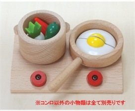 コンロ　(木のおもちゃ　ままごと)