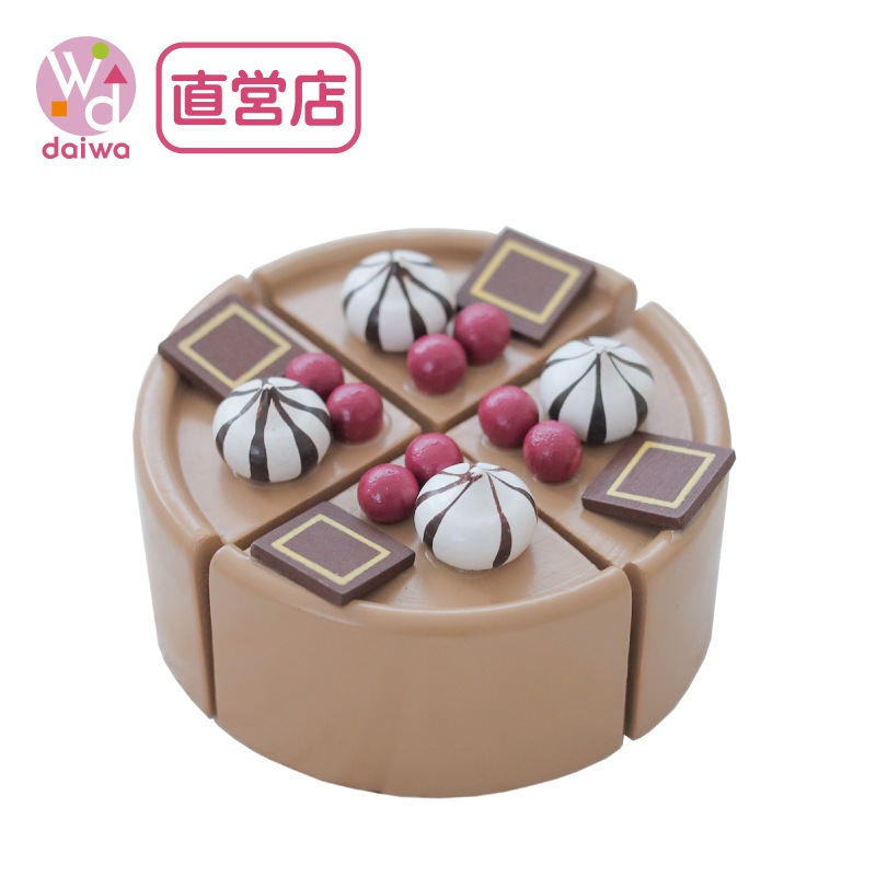 サックリミニ食材　ケーキ〈キャラメルモカ〉　(木のおもちゃ　ままごと)