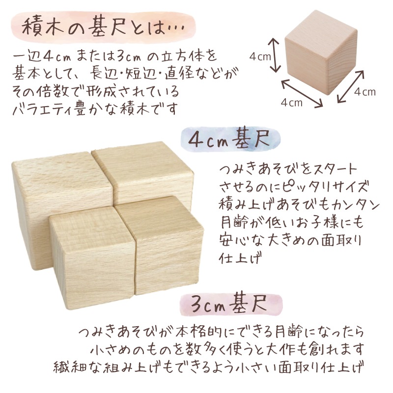 積木4Bセット［木箱なし］90pcs