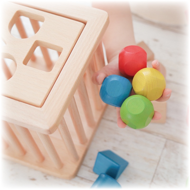 OUTLET 積木バスケット《専用BOX*包装不可》　木のおもちゃ（積木）