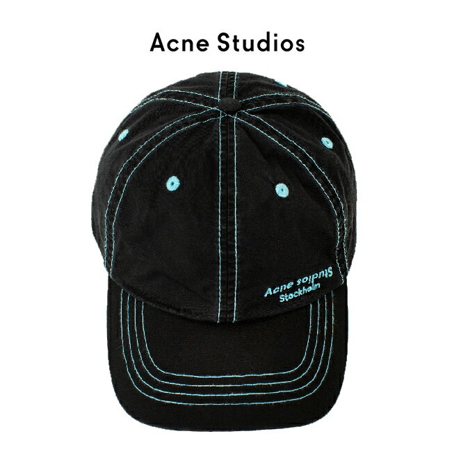 アクネストゥディオズ キャップ Acne Studios Carliy Dye Cap (Z32 / BLACK×BLACK)【C40021-Z32】