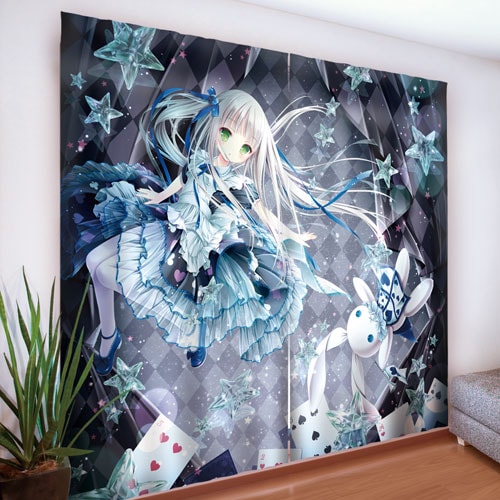 てぃんくる先生描き下ろしカーテン てぃんくる先生]描き下ろしカーテン（Dolly Midday tea break）