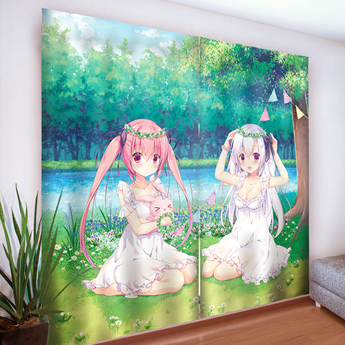 CANVAS+GARDEN C91 宮坂みゆ りしぇ りらちゃん 財布 宮坂みゆ先生]描き下ろしカーテン（りら＆りしぇ）