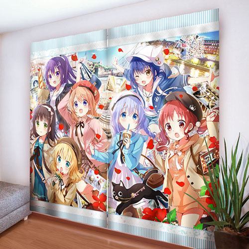 ご注文はうさぎですか??　カーテン ご注文はうさぎですか？ BLOOM]カーテン（おでかけ）