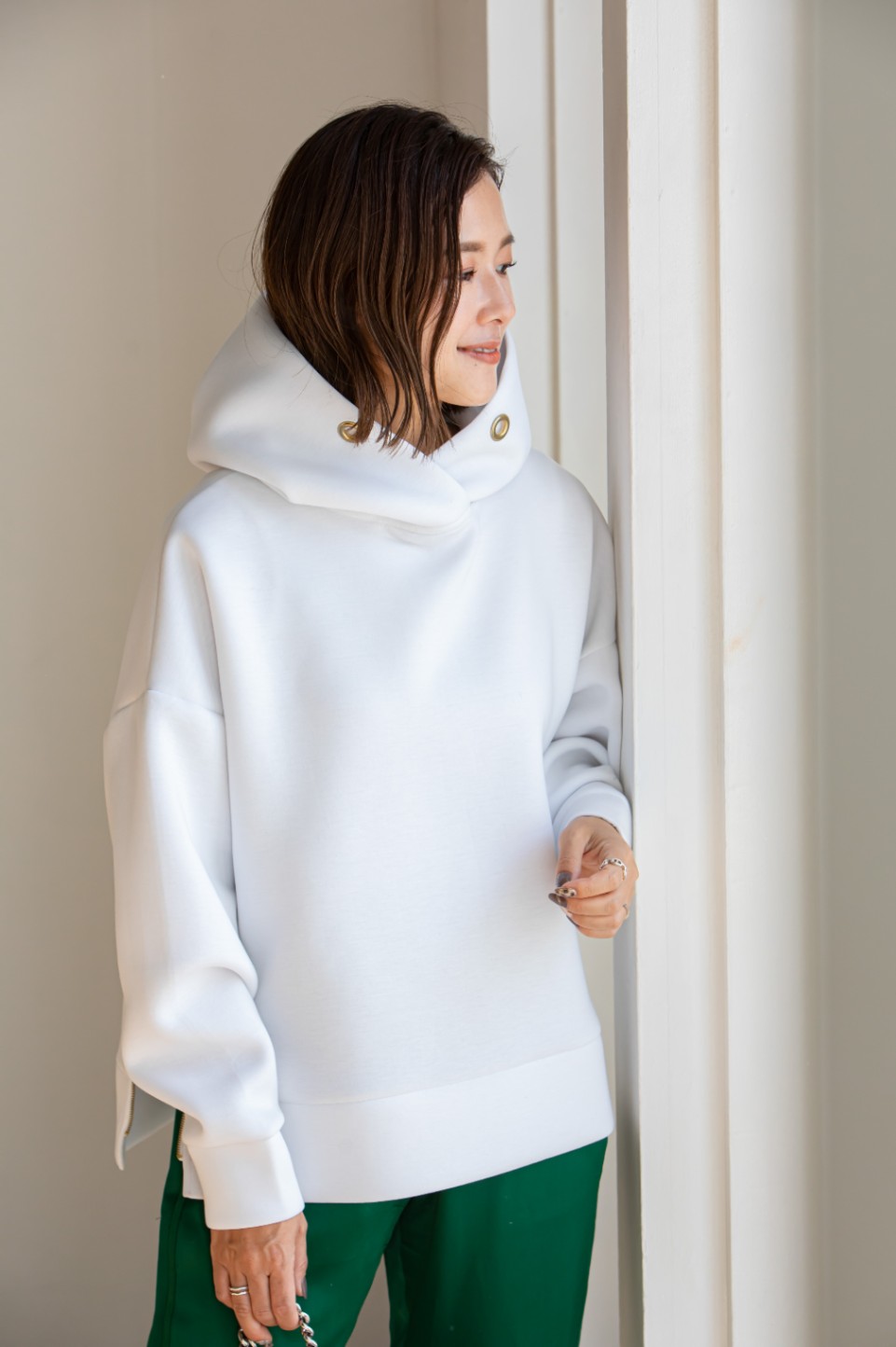 【SOLD OUT】Zip upボンディングフーディー-DAME FRANK 【レビューで送料無料】 新品未使用 タグ付 DAME FRANK Zip upボンディングフーディ トレーナー/スウェット