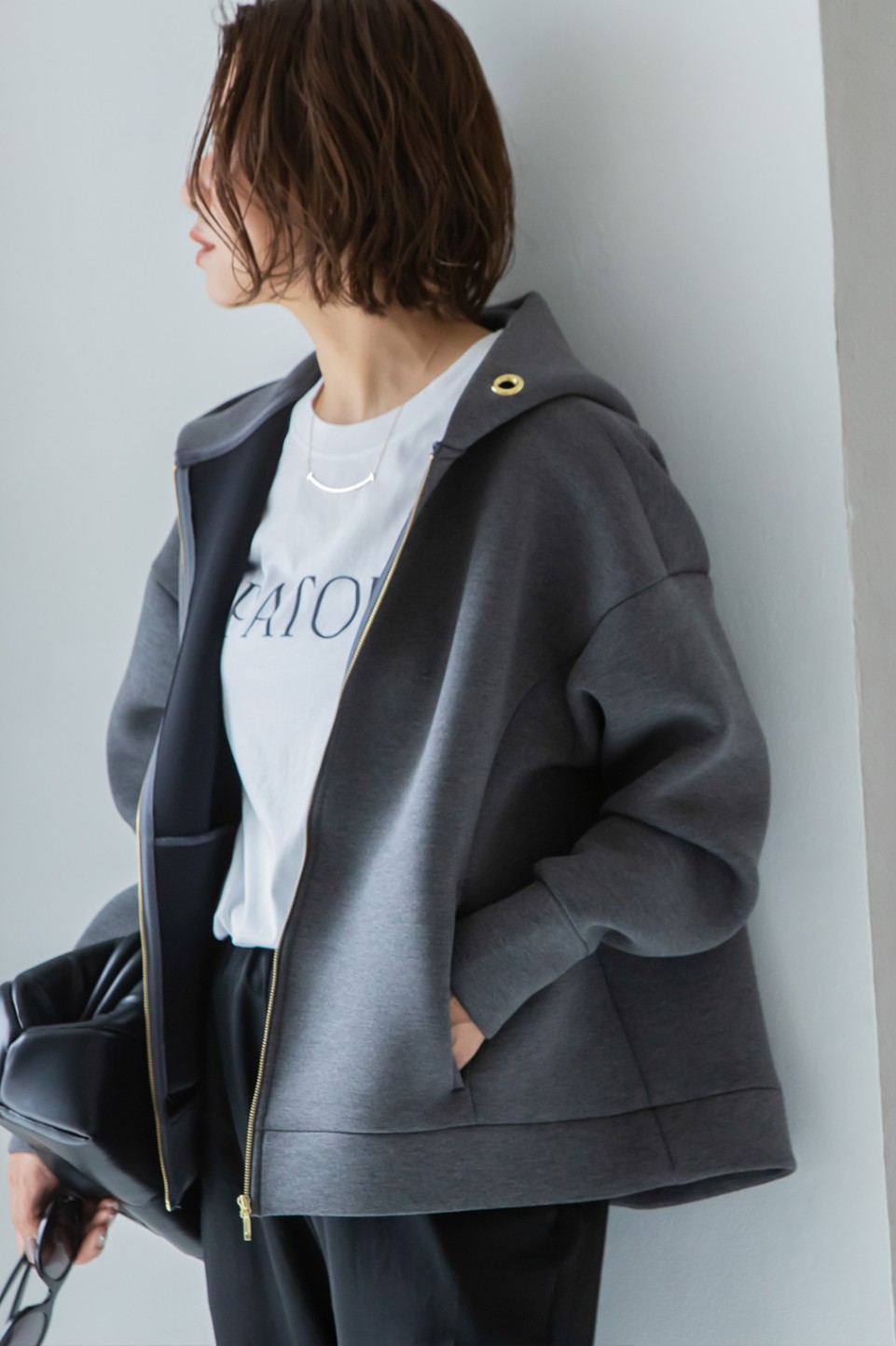 【通常販売】フルZip upボンディングフーディー-DAME FRANK 【レビューで送料無料】 新品未使用 タグ付 DAME FRANK Zip upボンディングフーディ トレーナー/スウェット