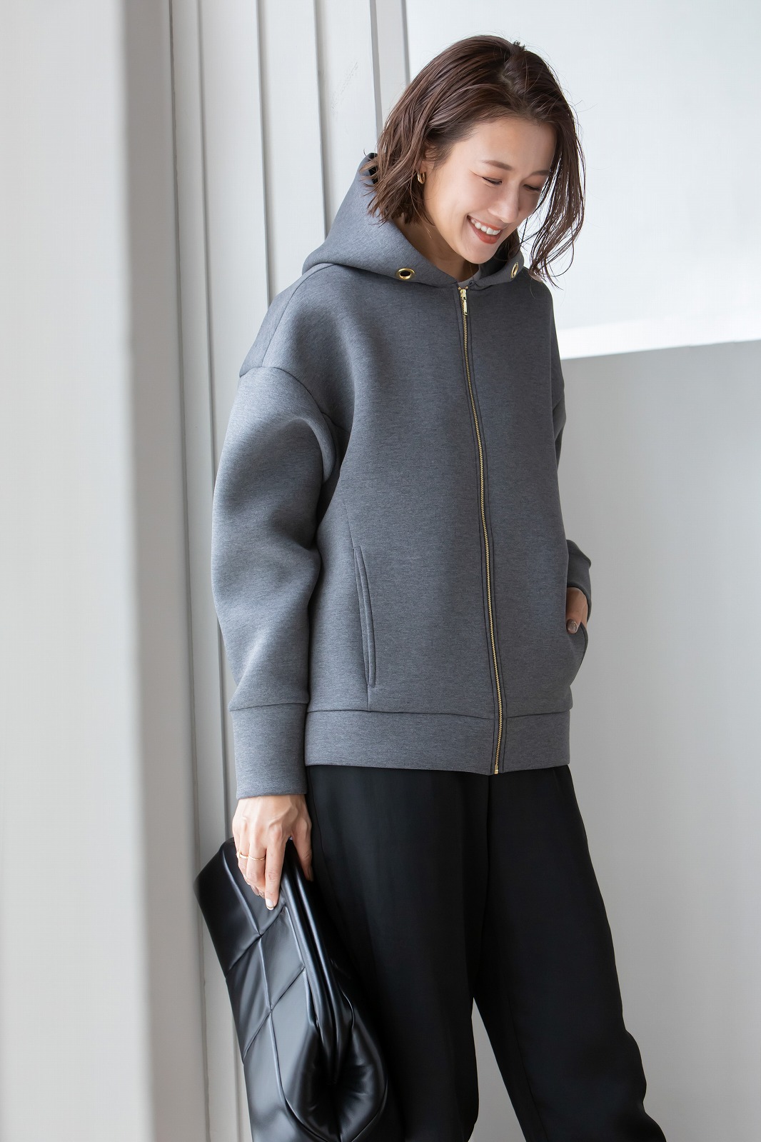 【通常販売】フルZip upボンディングフーディー-DAME FRANK 【レビューで送料無料】 新品未使用 タグ付 DAME FRANK Zip upボンディングフーディ トレーナー/スウェット