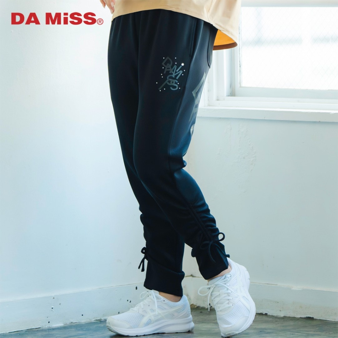 バックプリントドロストパンツ ブラック 1532-1425