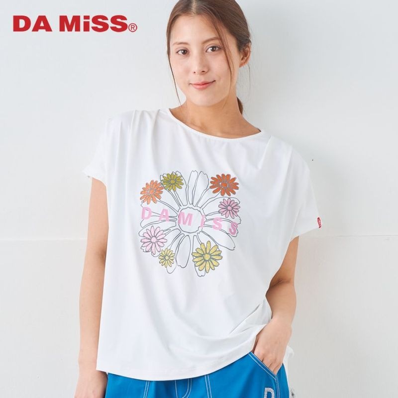 フラワータックTシャツ ホワイト 1534-1431