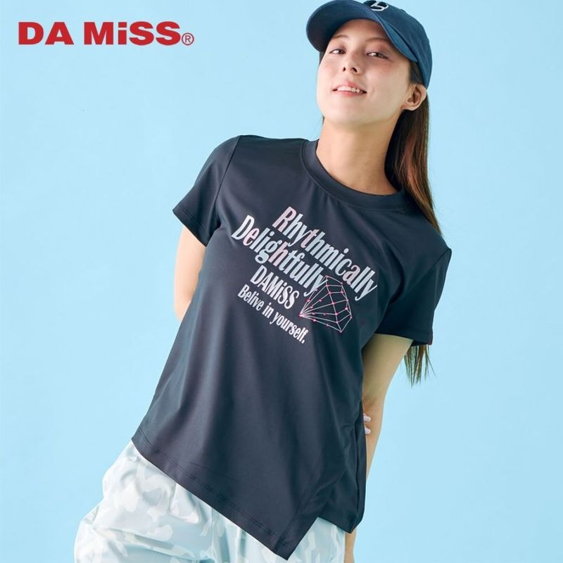 ダイヤラインストーンTシャツ ブラック 1534-1432