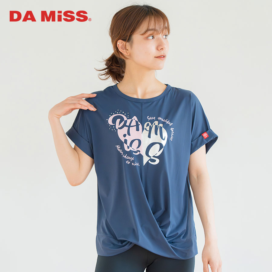 ツイストヘムcoolTシャツ　ネイビー　1534-1436