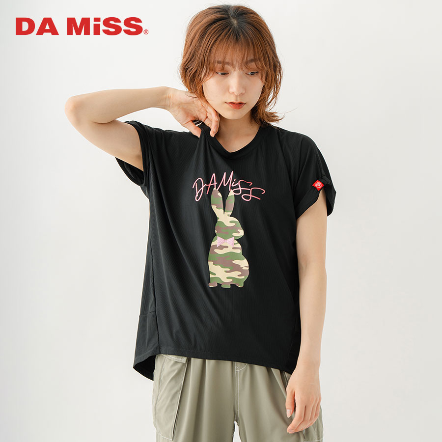 バルーンシルエットラビットTシャツ　ブラック　1534-1439