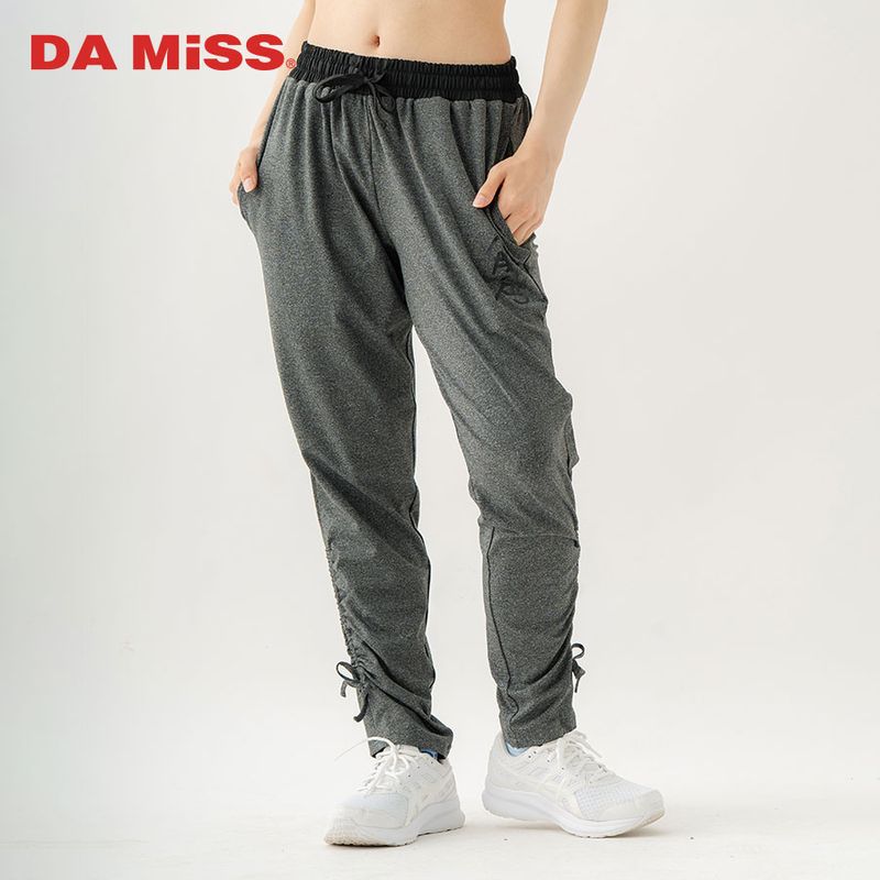 ラバープリントドロストパンツ 杢チャコール 1532-1443