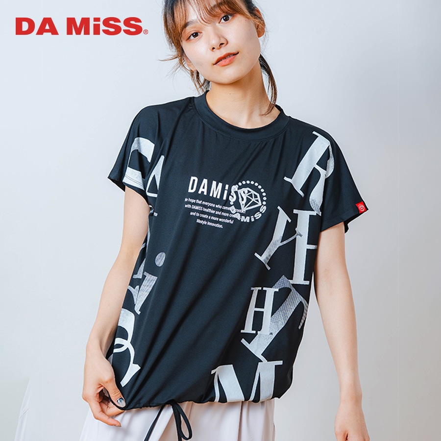 グラデーションテキスト Tシャツ ブラック 1534-1449