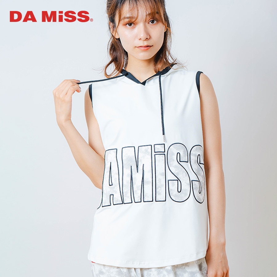 パッチワークフード タンクトップ ホワイト 1533-1453