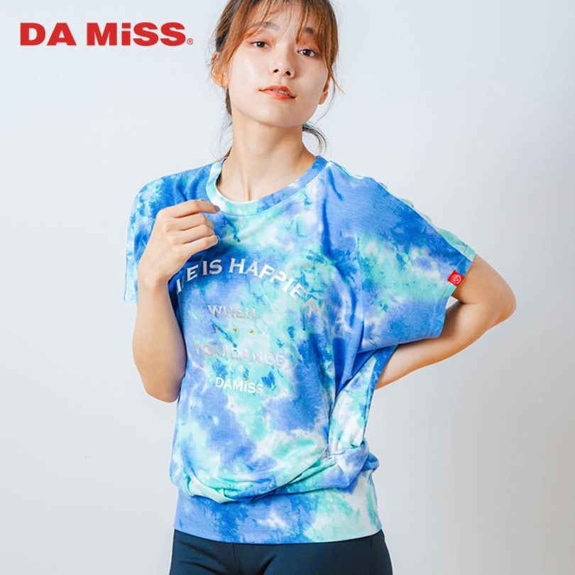 タイダイカスタムプリント Tシャツ ブルー 1534-1616