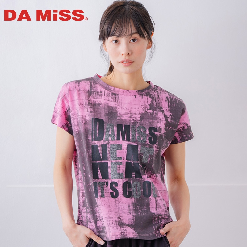 ブロックフォームロゴ Tシャツ ピンク 1534-1617