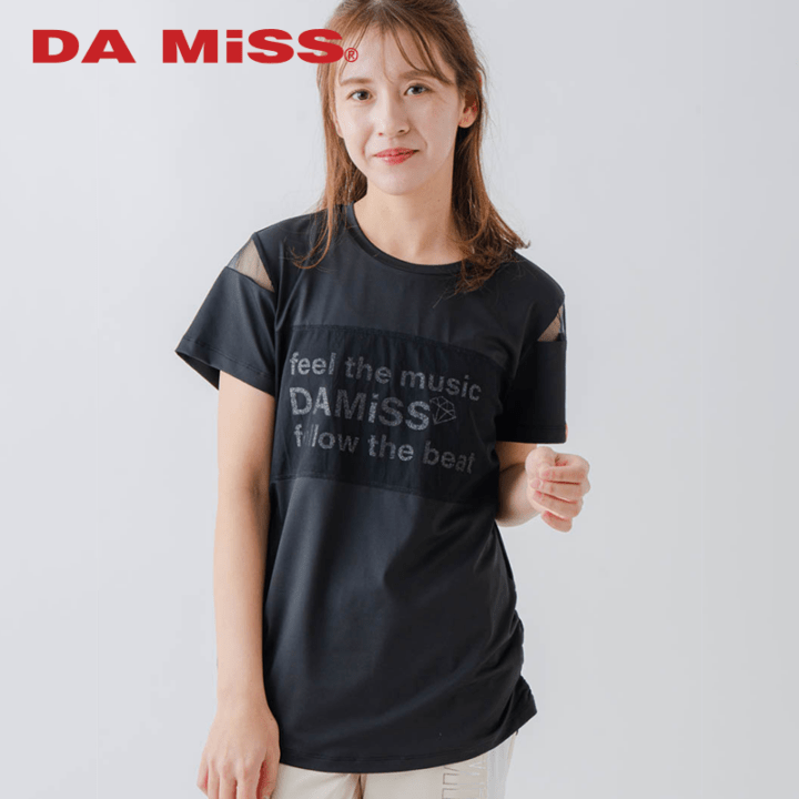 【先行割10％OFF】　チュールデコTシャツ  ブラック  1634-1465【3/13まで】