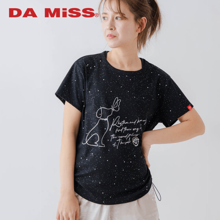 【先行割10％OFF】　シルバーメタリックDogTシャツ  ブラック  1634-1620【3/13まで】