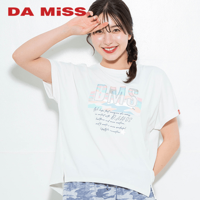 【先行割10％OFF】　スイート迷彩ロゴTシャツ ホワイト　1634-1627【6/12まで】