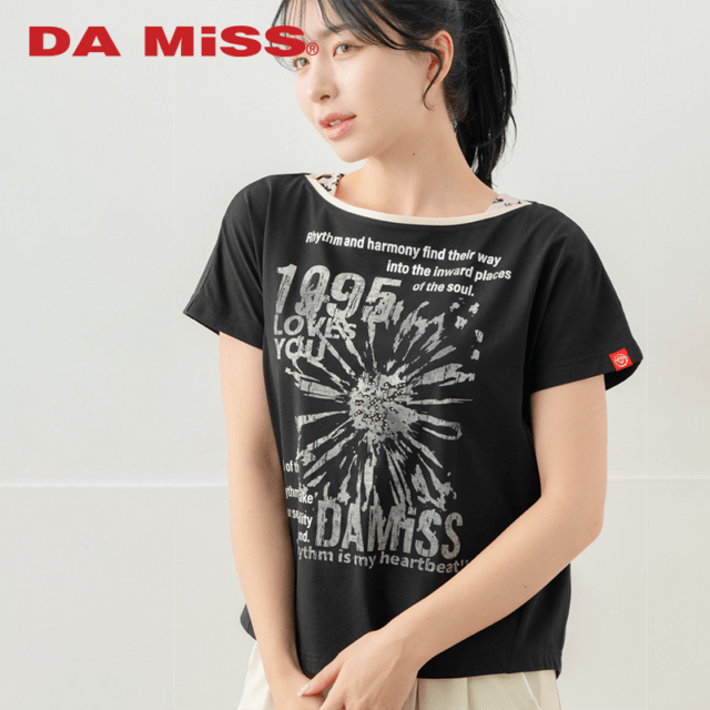グランジブロッサムＴシャツ  ブラック 1634-1642