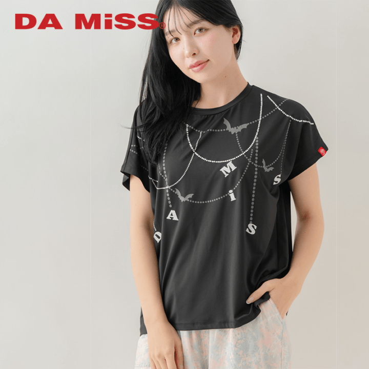ジュエルパターンTシャツ  ブラック 1634-1493