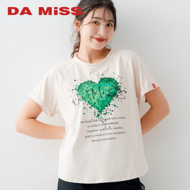 グリッターハートTシャツ アイボリー 1634-1494
