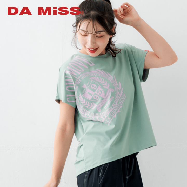 クレストモチーフTシャツ ミント 1634-1496