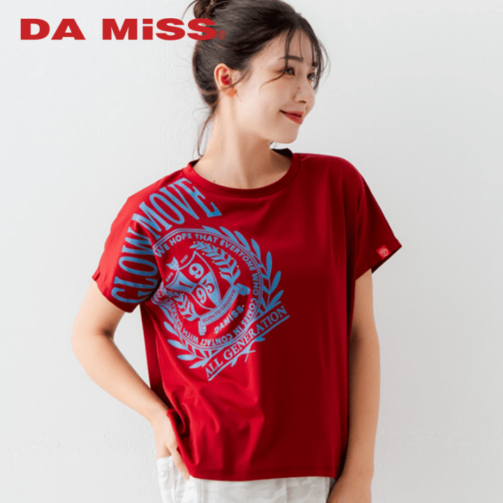クレストモチーフTシャツ レッド 1634-1496
