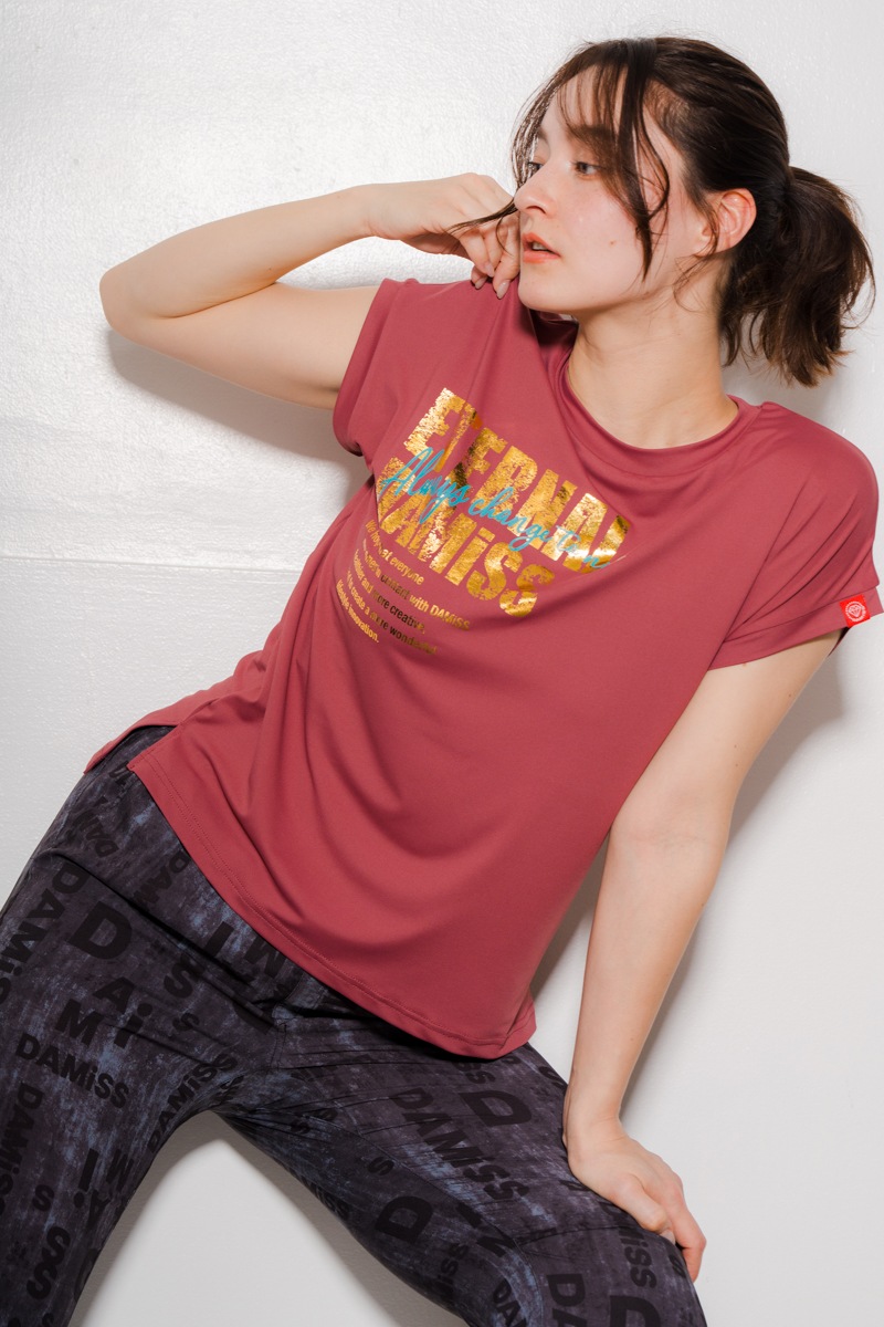 サイド&バックロゴTシャツ ボルドー 1434-1603