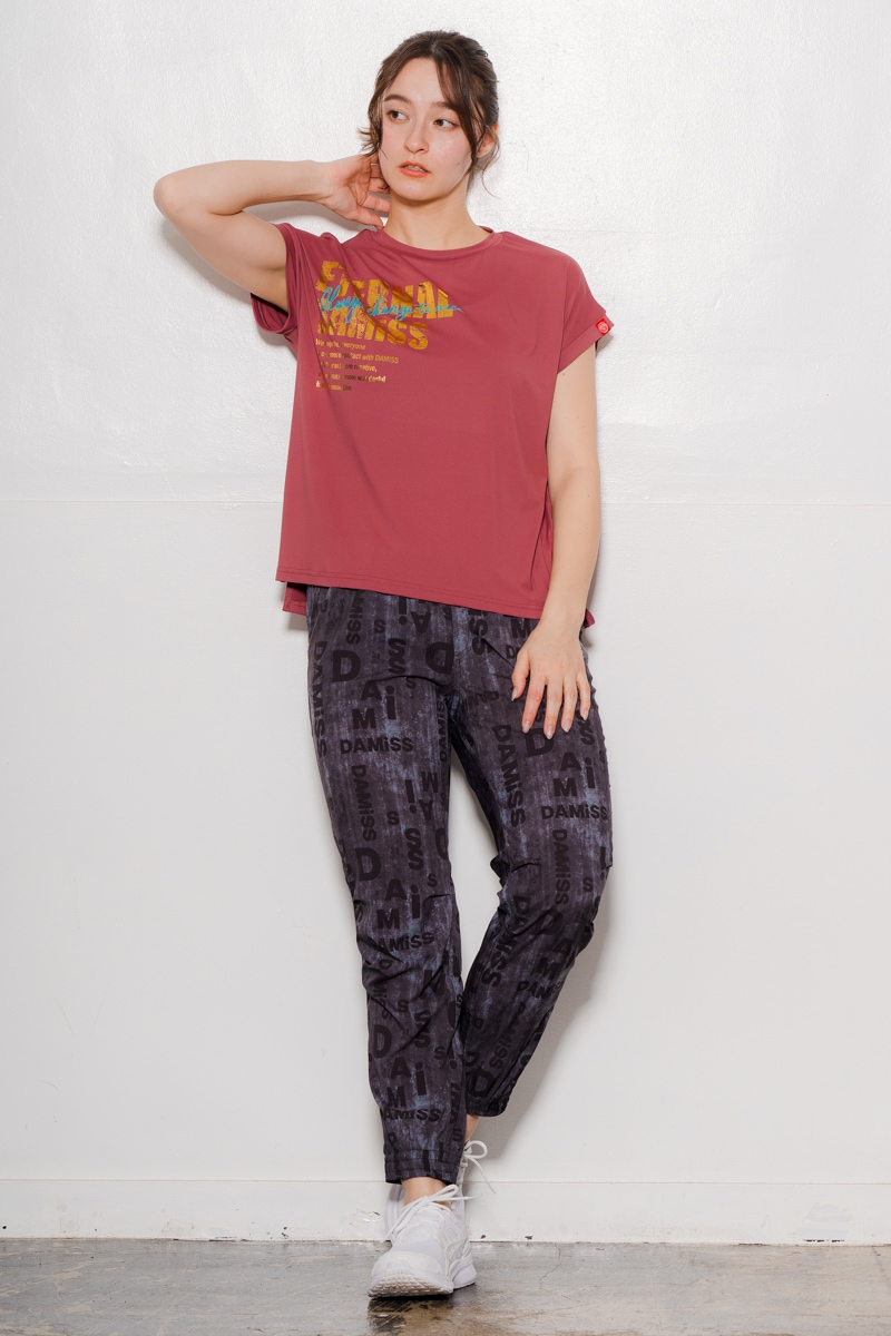 サイド&バックロゴTシャツ ボルドー 1434-1603