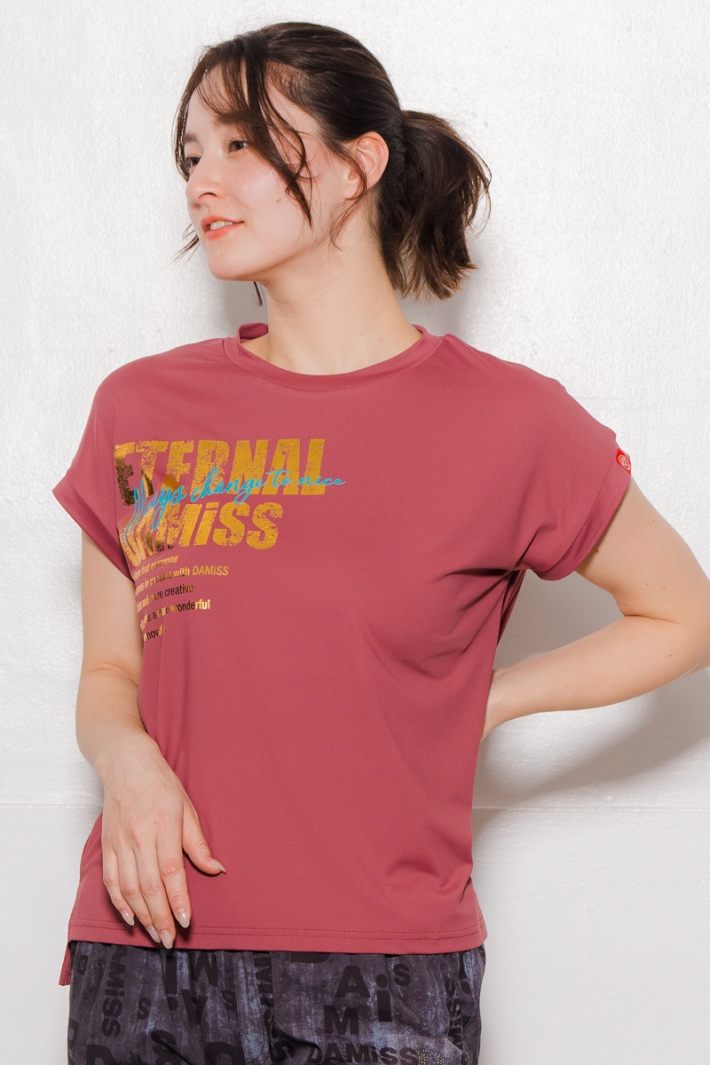 サイド&バックロゴTシャツ ボルドー 1434-1603