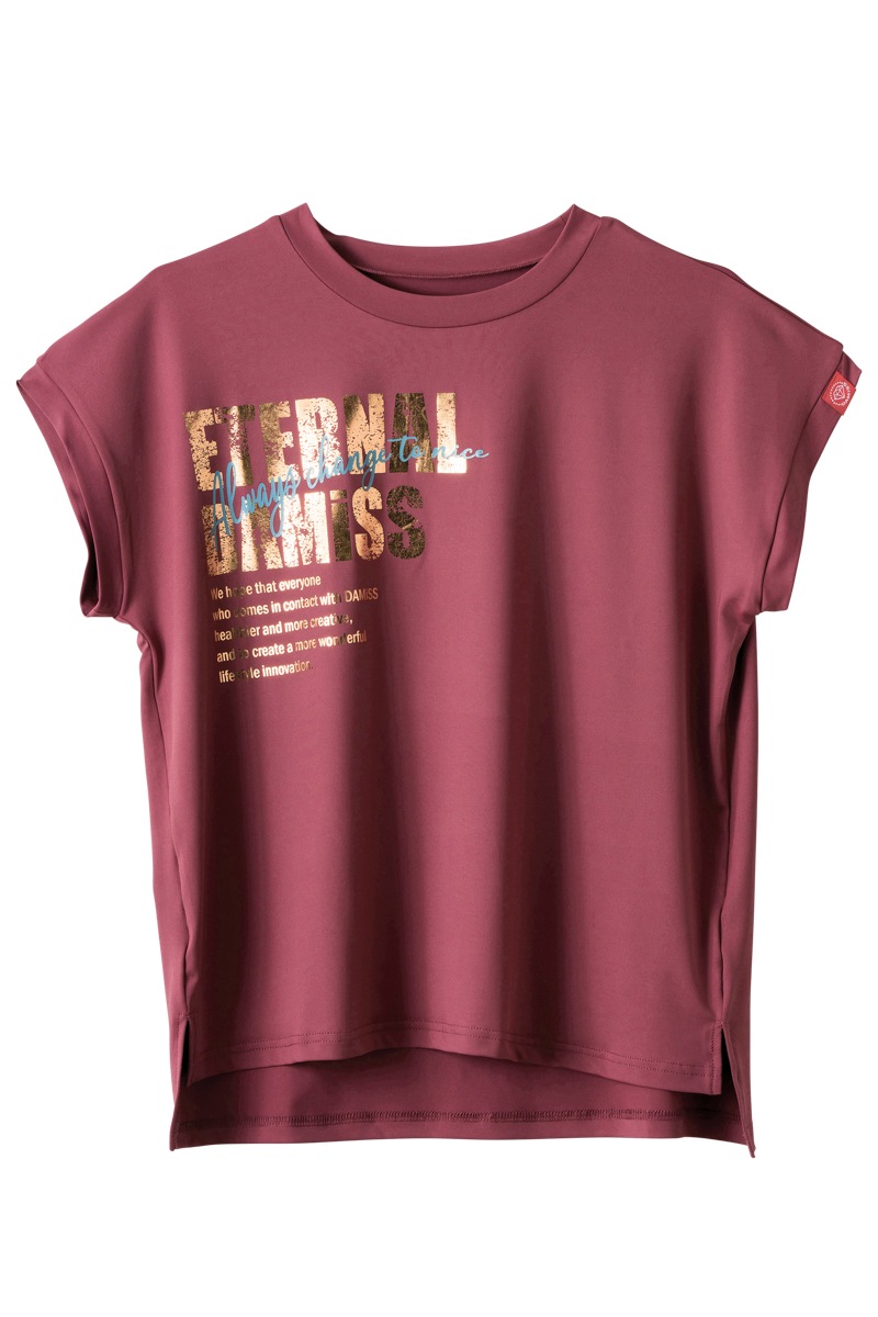 サイド&バックロゴTシャツ ボルドー 1434-1603